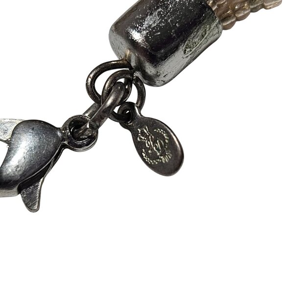 Elegant Gold White Seed Beaded Chunky Necklace Multi Strand Fashion Jewelry - Picture 4 of 6